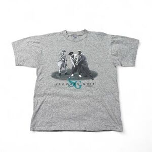 Vintage 1997 the three stooges golf tee comedy funny grey L mens